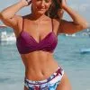 Cupshe Plum And Floral Wrap Bikini
