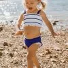 Cupshe Striped Smocked Bikini For Toddler Girls and Girls