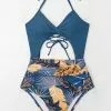 Cupshe Zoie Floral Cutout Twist One Piece Swimsuit
