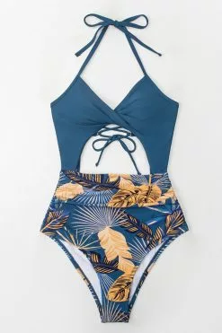 Cupshe Zoie Floral Cutout Twist One Piece Swimsuit