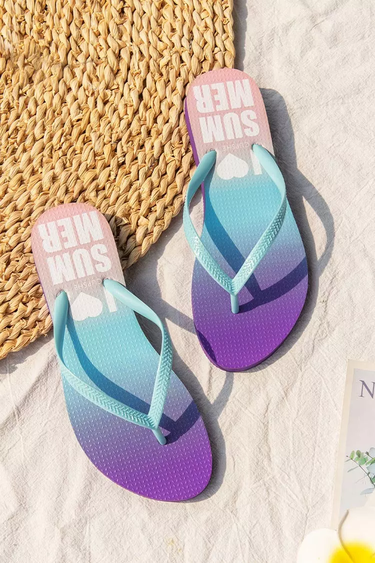 Cupshe Summer Love Gradient Flip Flops 1 Cupshe Summer Love Gradient Flip Flops