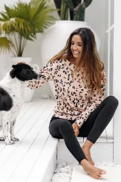 Cupshe Urban Jungle Leopard Drop Shoulder Sweatshirt