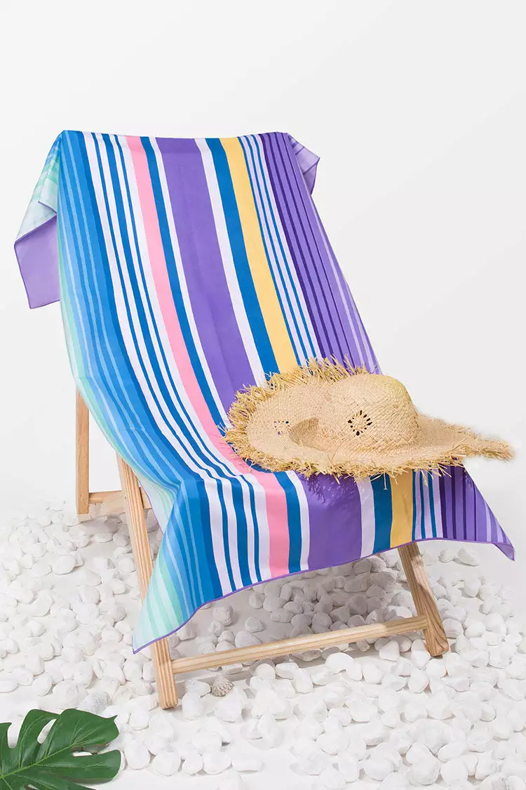 Cupshe Fuschia Striped Beach Blanket 2 Cupshe Fuschia Striped Beach Blanket - Image 2