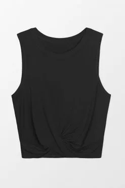 Cupshe Shimmer Black Sleeveless Twist Sweatshirt -Deals Cupshe Store 1 05e5ccce ffff 4107 9085 5e7429986546