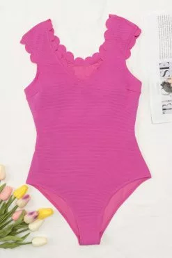 Cupshe Dejah Pink V-neck Scalloped One Piece Swimsuit 7 Cupshe Dejah Pink V-neck Scalloped One Piece Swimsuit -Deals Cupshe Store 1 091e0eb7 e306 415b a2ae 45094bd726b8