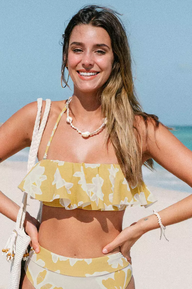 Cupshe Delicate Expressions Flounce Bandeau 1 Cupshe Delicate Expressions Flounce Bandeau