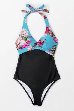 Cupshe Floral and Black Halter One Piece Swimsuit 6 Cupshe Floral and Black Halter One Piece Swimsuit -Deals Cupshe Store 1 0bd608bd 4623 459c 94a7 1493796390b2