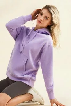Cupshe Angel Wing Purple Oversized Hoodie