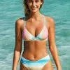 Cupshe Lylah Striped Rib Tie Back Bikini