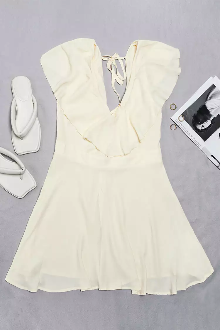 Cupshe Raelynn V-neck Ruffle Mini Dress 3 Cupshe Raelynn V-neck Ruffle Mini Dress - Image 3