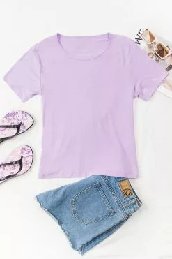 Cupshe Malaga Round Neck Cut Out Short Sleeve Sweatshirt