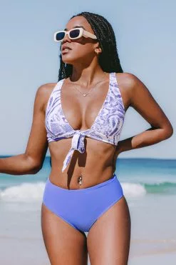 Cupshe Lea Snakeskin Knot Front Bikini