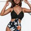 Cupshe Seaside Holiday Wrap Front Cutout One Piece Swimsuit