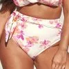 Cupshe Nichole Floral Tie Front Plus Size Bikini Bottom