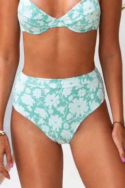 Cupshe Jane Floral High Waisted Bikini Bottom