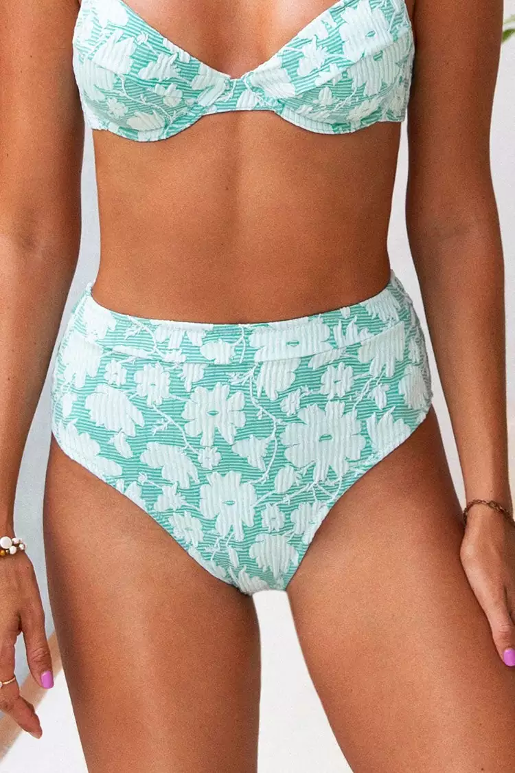 Cupshe Jane Floral High Waisted Bikini Bottom 1 Cupshe Jane Floral High Waisted Bikini Bottom