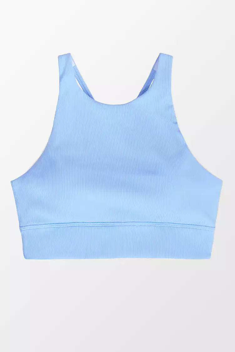 Cupshe Paradise Point Blue Criss Cross Sports Bra 5 Cupshe Paradise Point Blue Criss Cross Sports Bra - Image 5