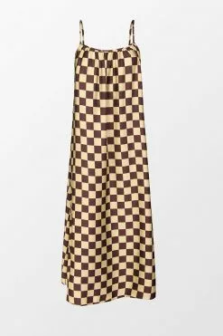 Cupshe Jazmyne Checkered Backless Slip Dress