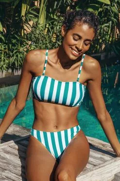 Cupshe Blue and White Striped Bandeau Bikini -Deals Cupshe Store 1 173e7fcb c78b 4db7 8258 2b78dd58cea6