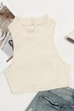 Cupshe Tamara Waffle Cut-out Back Crop Sports Bra