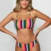 Cupshe Rainbow Strappy Lace-Up Bikini