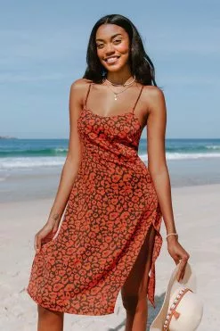 Cupshe Camryn Lace Up Back Slip Dress