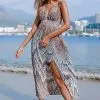 Cupshe Boho Plunging V-Neck Dress