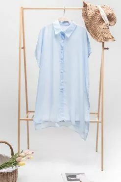 Cupshe Ashtyn Blue Sheer Button-up Shirt Kimono -Deals Cupshe Store 1 1a1eb17f c1fe 423f 9ea4 ceef53371b23
