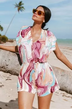 Cupshe Marble Swirl Romper