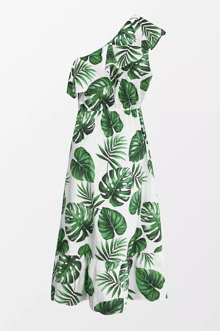 Cupshe Violet Tropical One Shoulder Ruffle Dress 1 Cupshe Violet Tropical One Shoulder Ruffle Dress