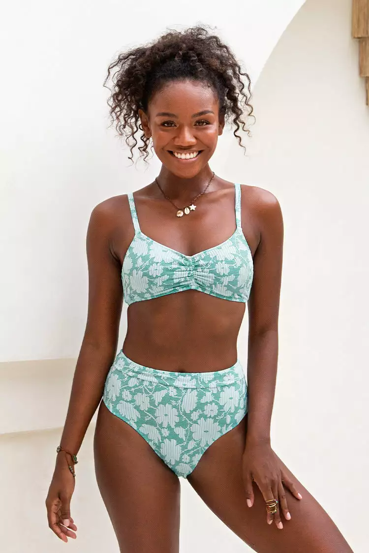 Cupshe Siena Floral Ruched High Waisted Bikini 1 Cupshe Siena Floral Ruched High Waisted Bikini