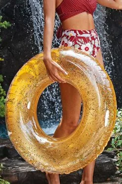 Cupshe Gleam Inflatable Golden Sparkle and Shine Swimming Ring -Deals Cupshe Store 1 1fb78aba c0b8 442e 9e50 71ab67646df4