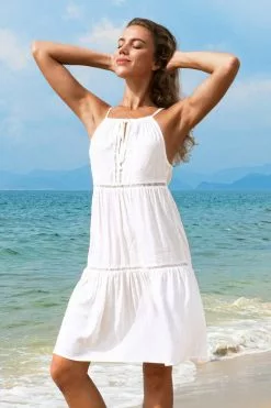 Cupshe Marley White High Neck Dress
