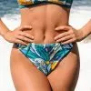 Cupshe Floral and Leafy Print Bikini Bottom