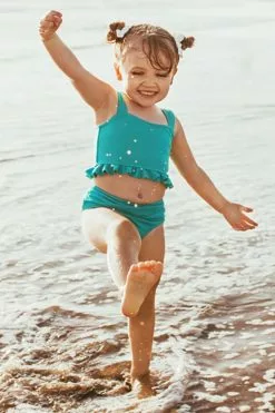 Cupshe Kyra Ribbed Ruffle Bikini For Toddler Girls And Girls