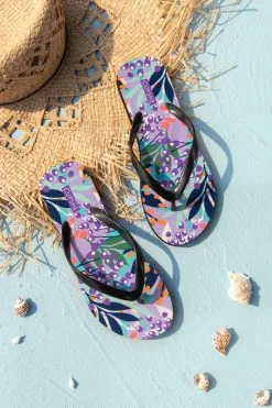 Cupshe Frolick Floral Flip Flops