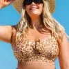 Cupshe Josie Leopard Bowknot Plus Size Bikini Top