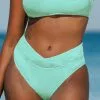 Cupshe Spring Bloom Banded High Waist Bikini Bottom