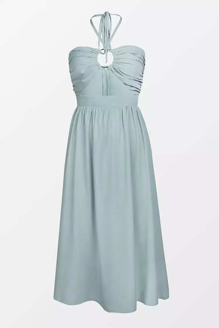 Cupshe Oakleigh Green O-ring Halter Tea Length Dress 3 Cupshe Oakleigh Green O-ring Halter Tea Length Dress - Image 3