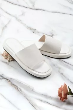 Cupshe Coffee Run Wide Band Slide Sandals
