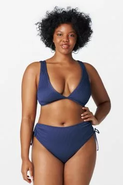 Cupshe Ribbed Drawstring Plus Size Bikini