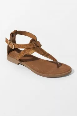 Cupshe Baja Brown Open Toe Thong Strap Sandals