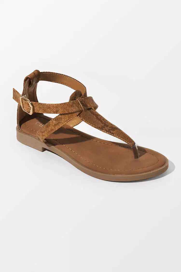 Cupshe Baja Brown Open Toe Thong Strap Sandals 1 Cupshe Baja Brown Open Toe Thong Strap Sandals