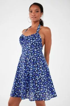 Cupshe Miramar Ditsy Halter Neck Backless Dress