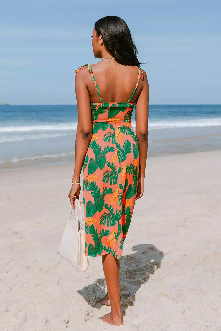 Cupshe Lauryn Tropical Tie Shoulder Slip Dress 2 Cupshe Lauryn Tropical Tie Shoulder Slip Dress - Image 2