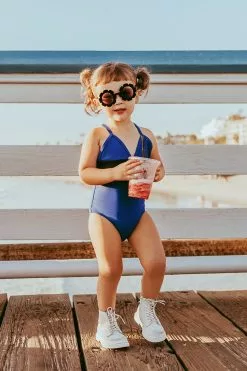 Cupshe Diana V-neck Crisscross One Piece Swimsuit For Toddler Girls And Girls