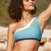 Cupshe Gracie Contrast Color One Shoulder Bikini Top