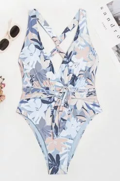Cupshe Kirstin Tropical Plunging Tie Front One Piece Swimsuit -Deals Cupshe Store 1 2fbb9d69 d380 4f73 a91d 55f554dda989