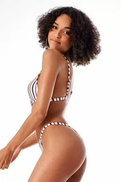 Cupshe Tricolor Striped Triangle Bikini 11 Cupshe Tricolor Striped Triangle Bikini -Deals Cupshe Store 1 3