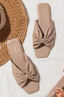 Cupshe Wrapped Up Bowknot Slide Sandals